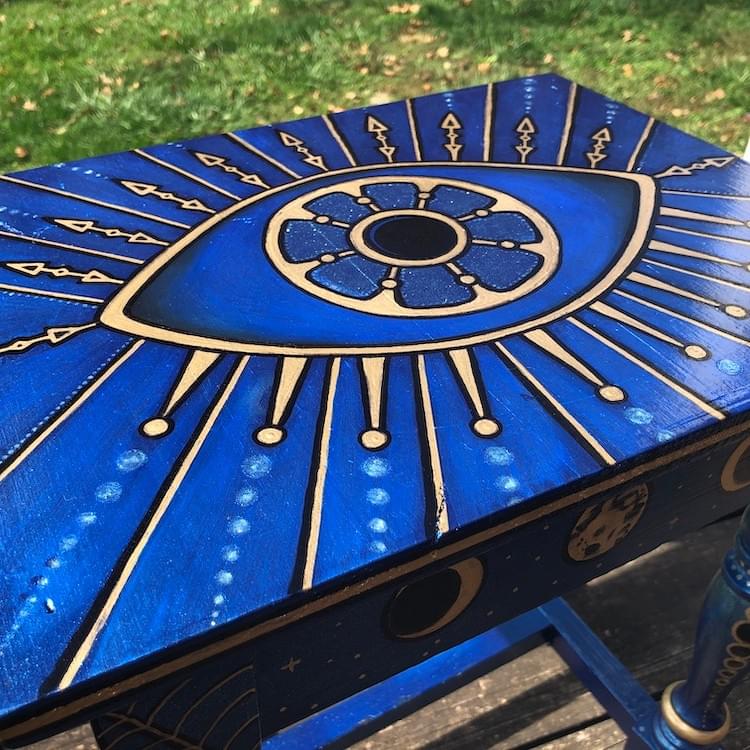 blue occult table