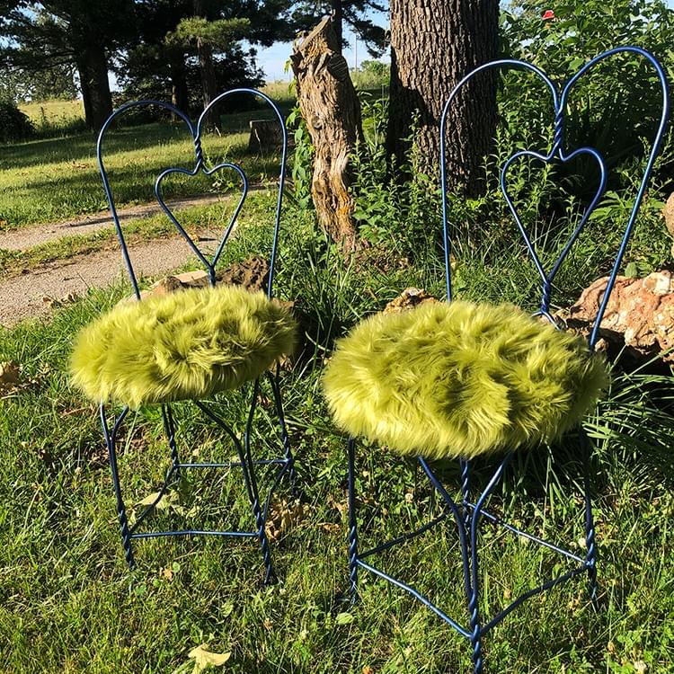 wrought iron chairs funky