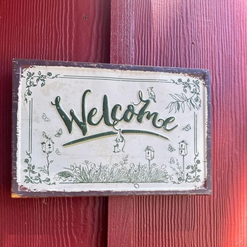 Welcome sign