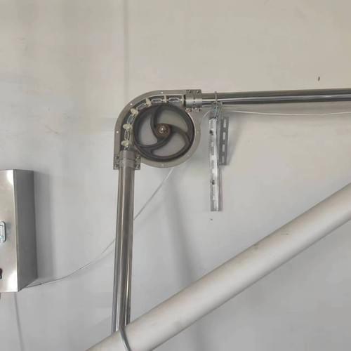 chain disc corner wheel installation in feed line