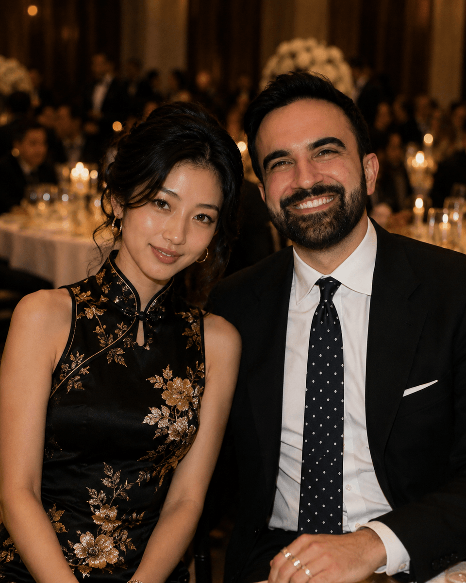 Huana Lee with Zohran Kwame Mamdani at an event