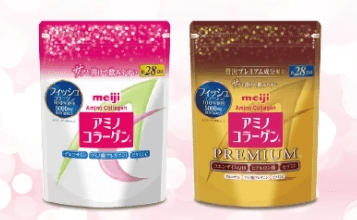 【日本直送】明治 膠原蛋⽩粉  白色普通/⾦⾊加強版 白色普通版/黃⾦版 補充包  196g 28⽇