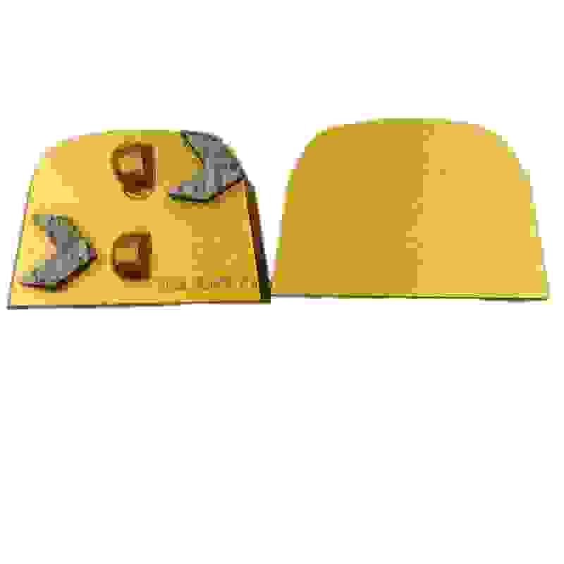 PCD Coating Removal Shoe for Lavina Grinder — 2 Arrow PCD + Scraper Bar (Super Scraper)