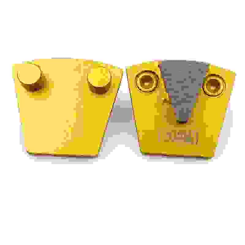 2-Pin 1-Segment Metal Bond Diamond Grinding Shoe for WerkMaster Concrete Floor Grinder (Triangle Seg