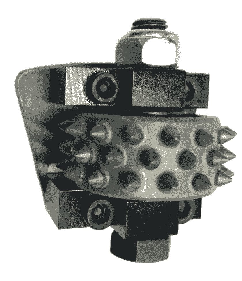 Trapezoid Bush Hammer Roller (30 Pins) – 3×M9 Base