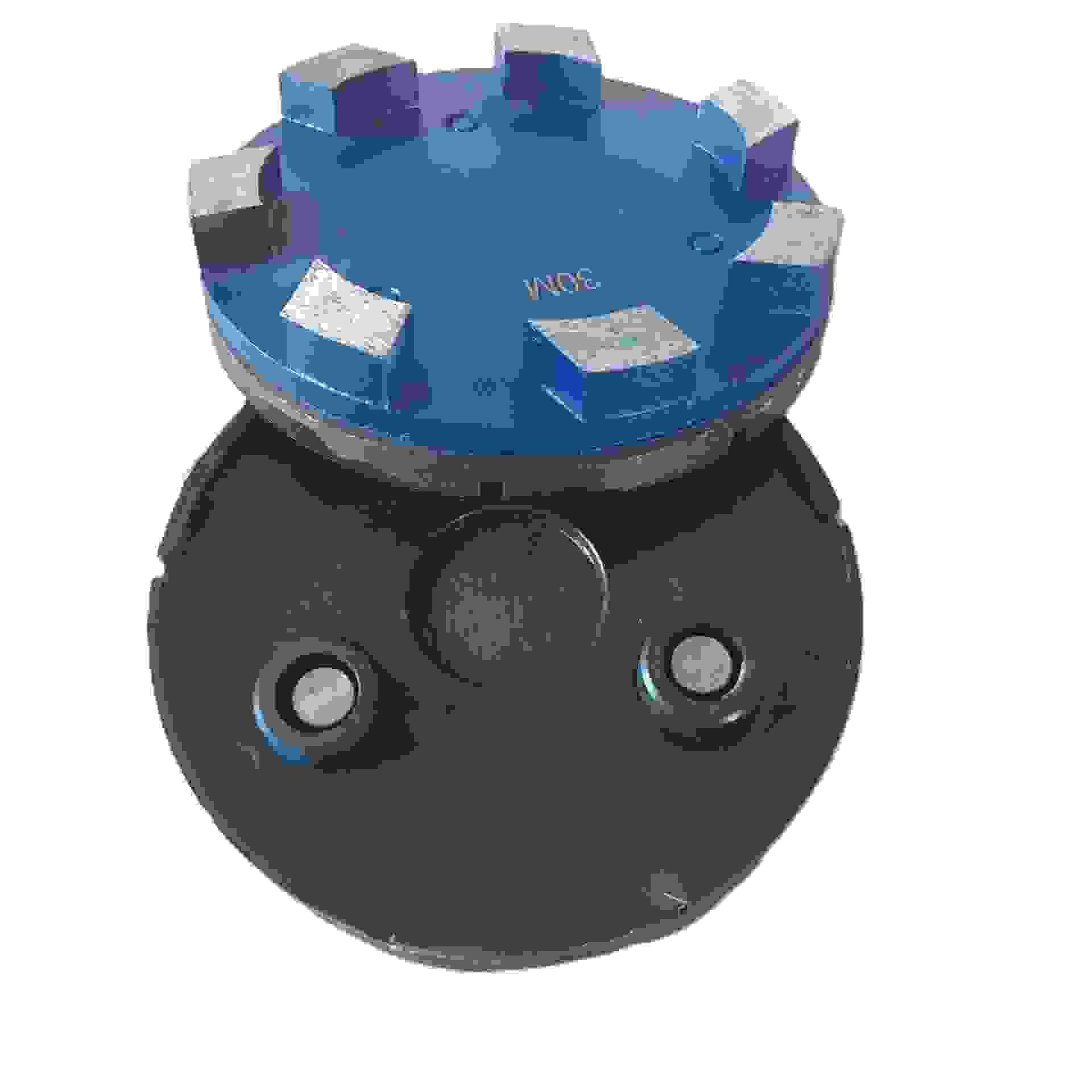 5.5” Metal Bond Diamond Grinding Disc Shoes (3-Hole) for Klindex — Concrete Grinding / Coating Remov