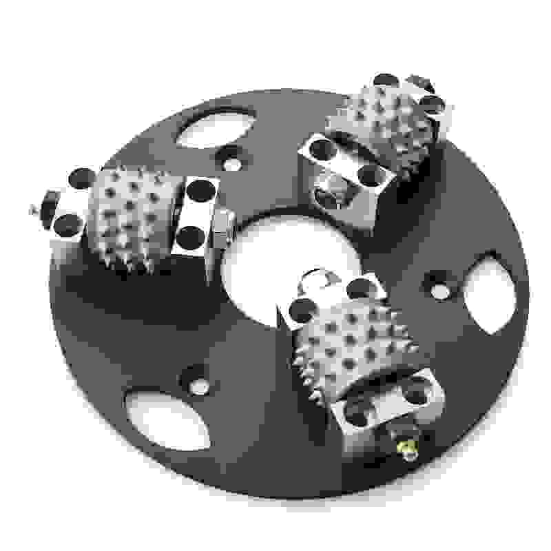 Bush Hammer Plate (240mm, 3 Rollers, 45 Pins) for Diamatic Grinder