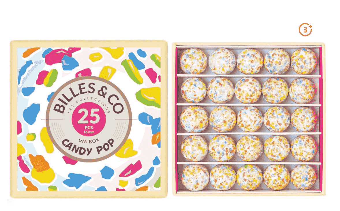 糖果泡泡玻璃彈珠組｜25顆閃亮登場 CANDY POP UNI BOX- 25 Pack 
