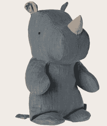 Safari friends, Small rhino - Blue/Sand