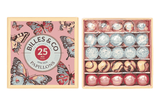 蝴蝶魔法玻璃彈珠組｜25顆夢幻展翅 Butterfly Anamorphic Mini Box - 25 Pack