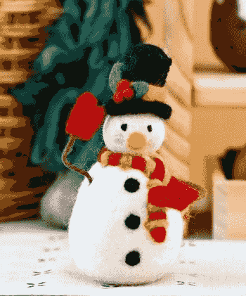 戴著高帽的雪人 