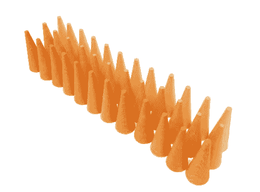 橘色小山丘組 36件組 Mandala Orange Cone