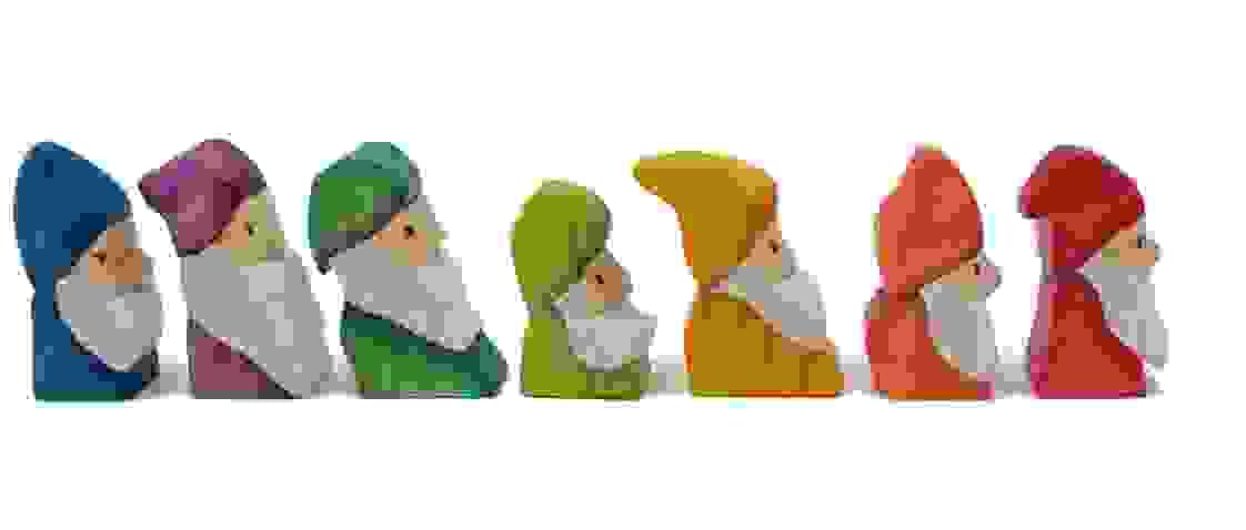 七個小矮人木製人偶七件組 Seven Wooden Dwarves Set / 7 Piece Set