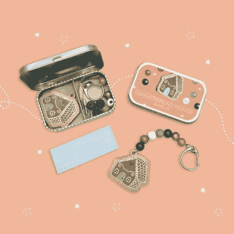 《新品》 薑餅屋鑰匙圈組 Gingerbread House Keyring Gift Kit