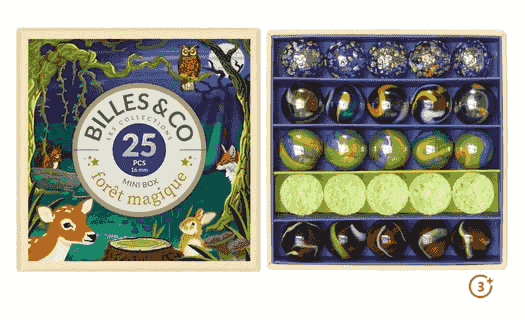 魔法森林｜玻璃彈珠珍藏組（25顆）Magic Forest Marbles - Mini Box- 25 Pack