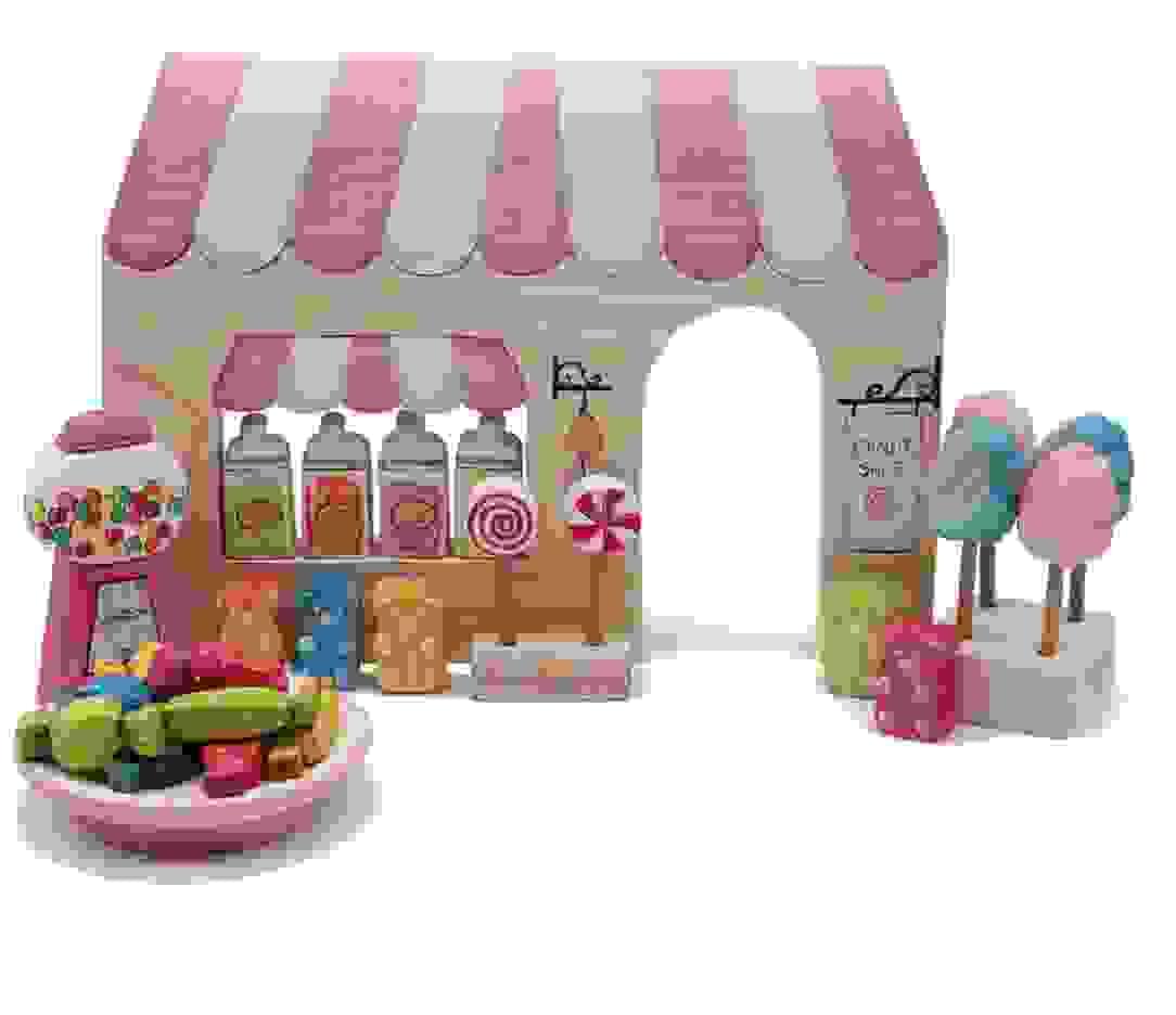雙面木製糖果屋｜28件甜蜜組合 Double-sided Wooden Candy Shop Set / 28 Wooden Figures