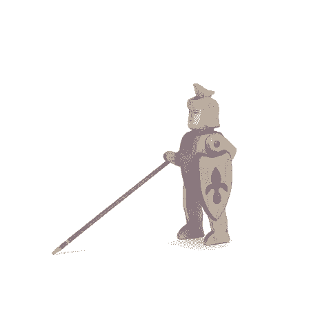童話騎士系列｜藍衣騎士（Knight riding blue）木製手工公仔 