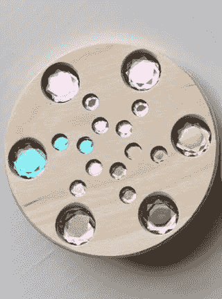 小尺寸 粉彩 Mini Wooden Gem Spinners 