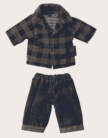 Brown checked shirt and pants, Dad mouse