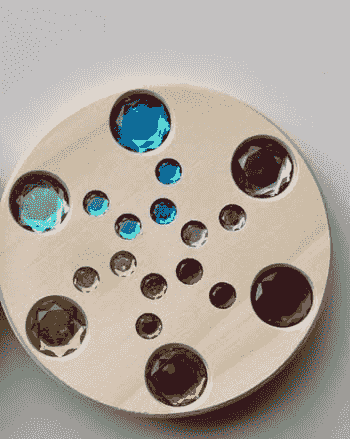 小尺寸 彩虹Mini Wooden Gem Spinners