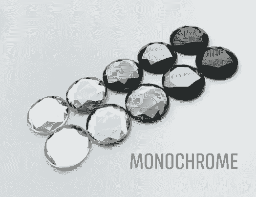 五種黑白顏色漸層不透明寶石（40件組） 30mm Color Palette set - Monochrome 