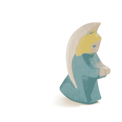 節慶系列｜小天使（土耳其藍）Little Angel Turquoise 木製手工公仔 