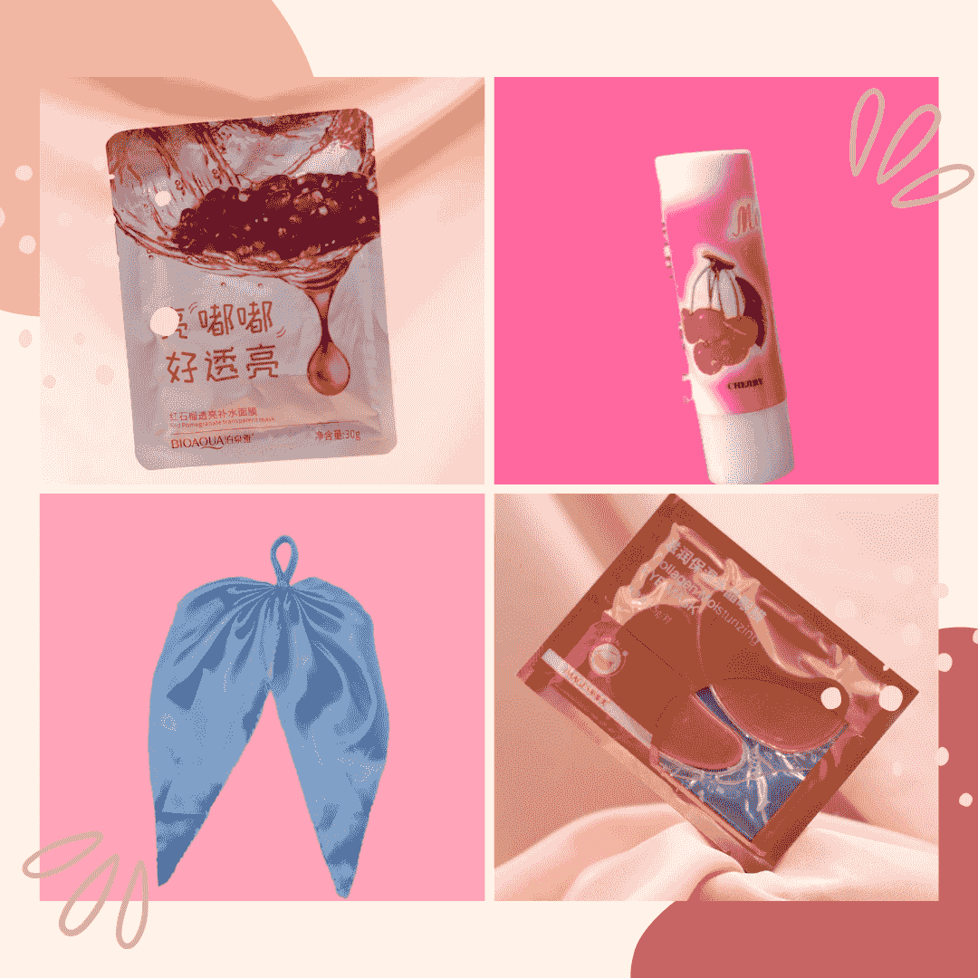 Mascarilla velo ,brillo hidratante, lolita para el cabello ,colágeno de ojos  incluye empaque y tarj