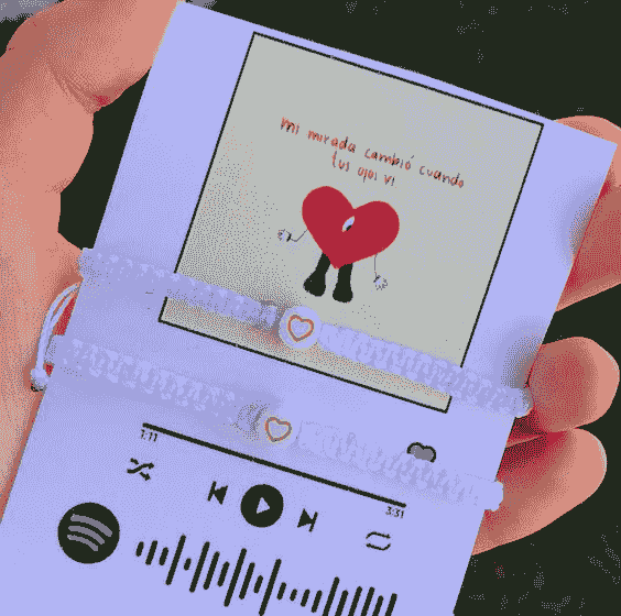 tarjeta personalizada +pulsera
