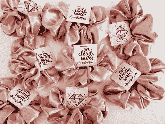 Scrunchies  tarjeta personalizada