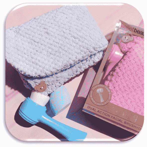 Kit de toalla para el cabello+ esponja+ cepillo para exfoliar el rostro