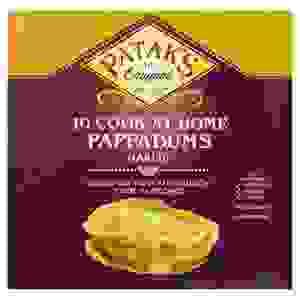 SNA0422 PAPPADUM GARLIC 15CM 12X100GR PATAK'S