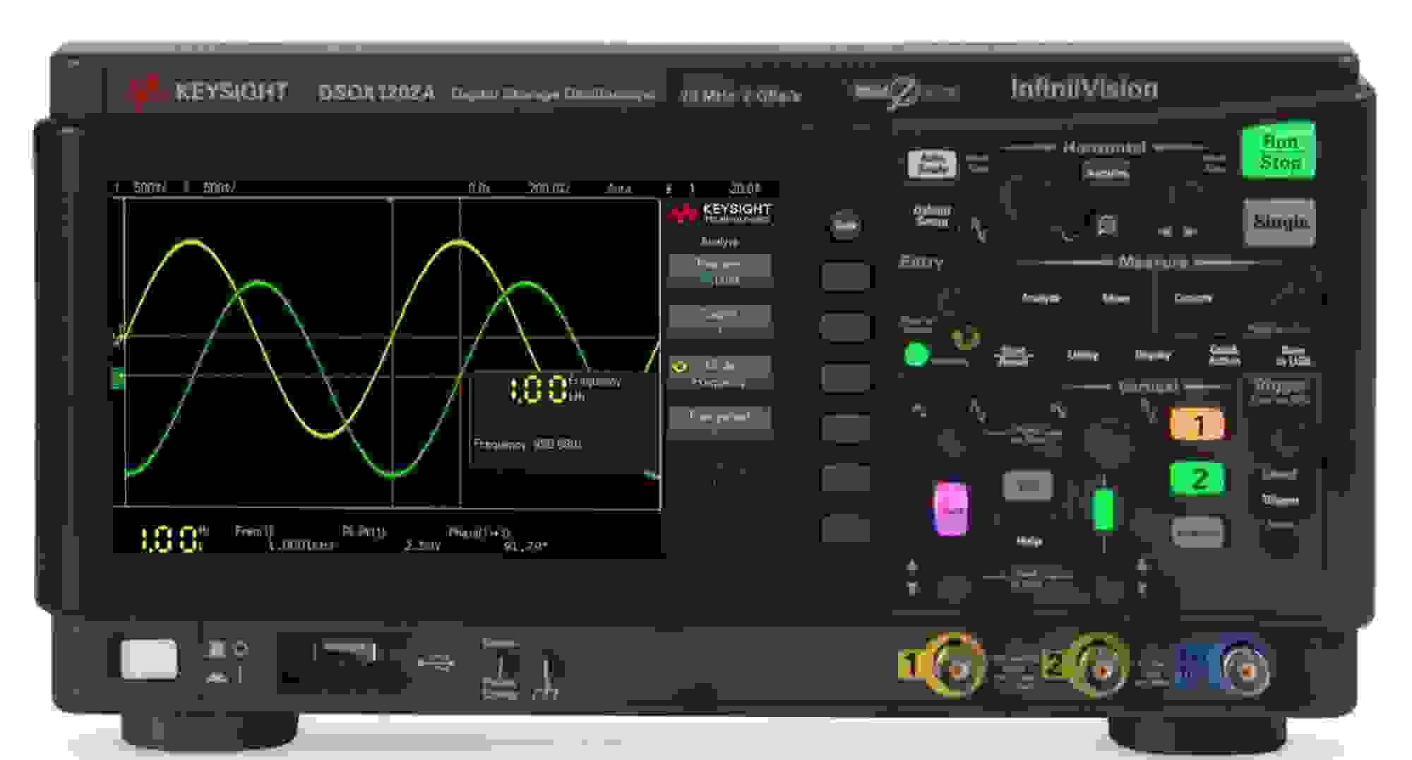 DSOX1202A Oscilloscope: 70/100/200 MHz, 2 Analog Channels