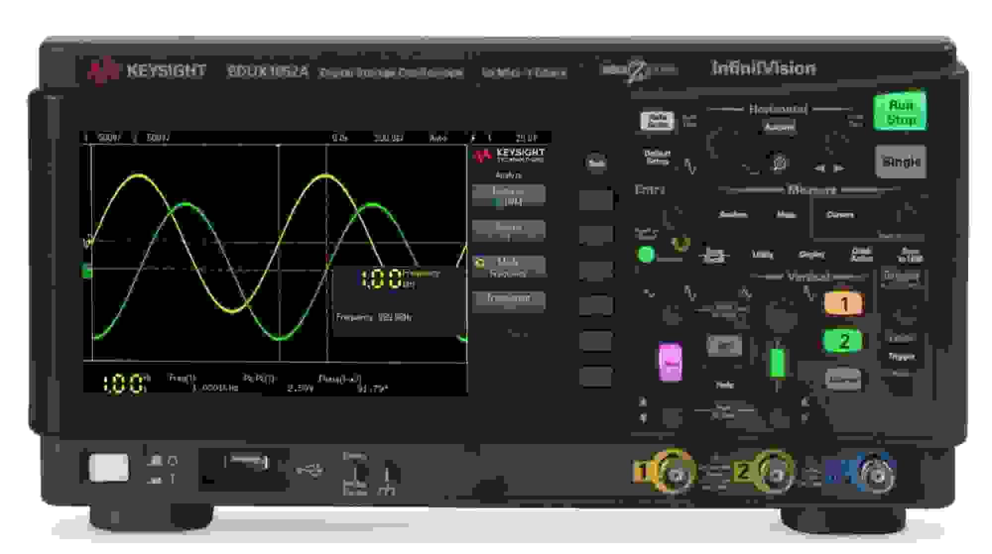 EDUX1052A Oscilloscope: 50 MHz, 2 analog channels