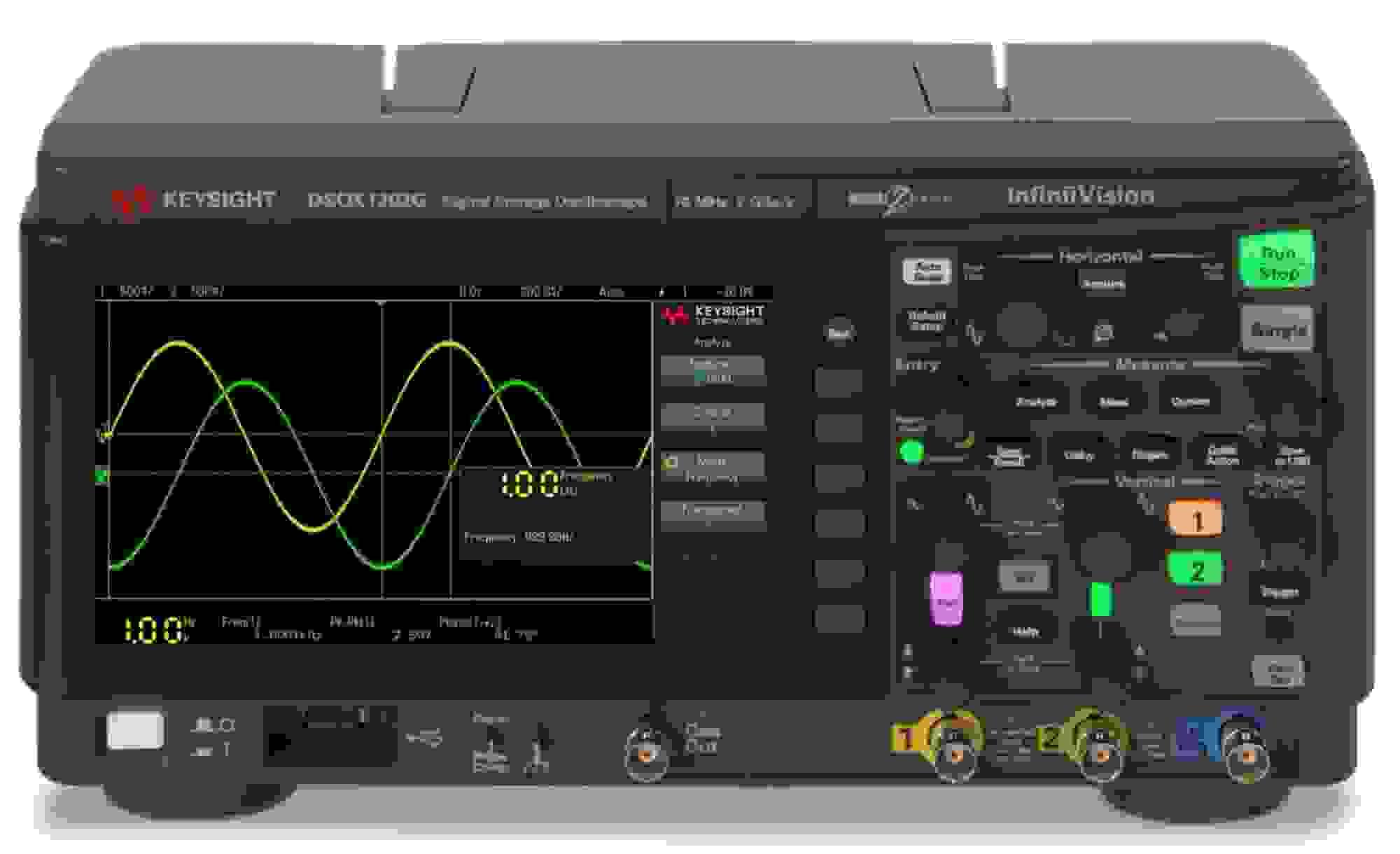DSOX1202G Oscilloscope: 70/100/200 MHz, 2 Analog Channels, with a built-in Waveform Generator