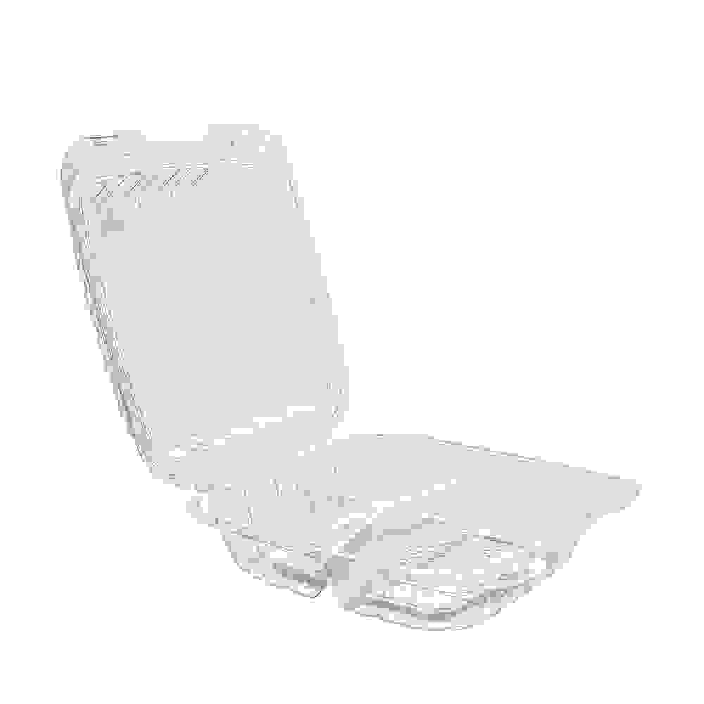 [Sample Request]7.5"x7.5" 3-Compartment Clear Plastic Hinged Take-Out Container