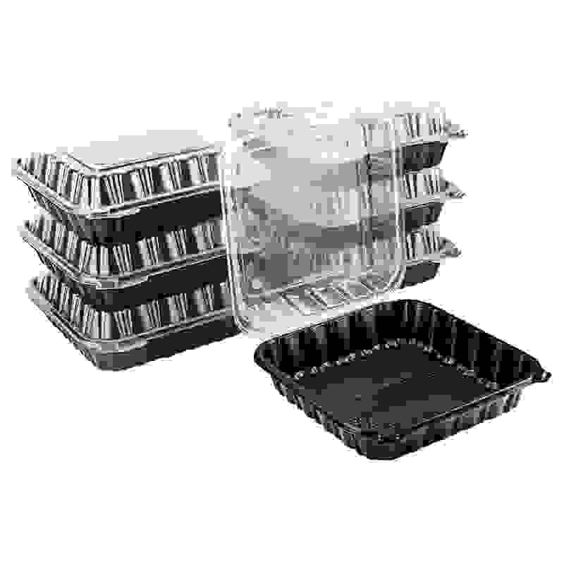 [Sample Request]9.2"x9.5" 1-Compartment Plastic Hinged Take-Out Container