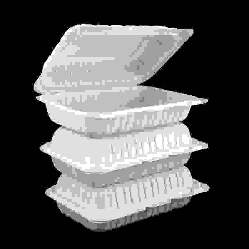 [Sample Request]8.5"x5.5" 1-Compartment Mineral-Filled Plastic Hinged Take-Out Container - 150/Case