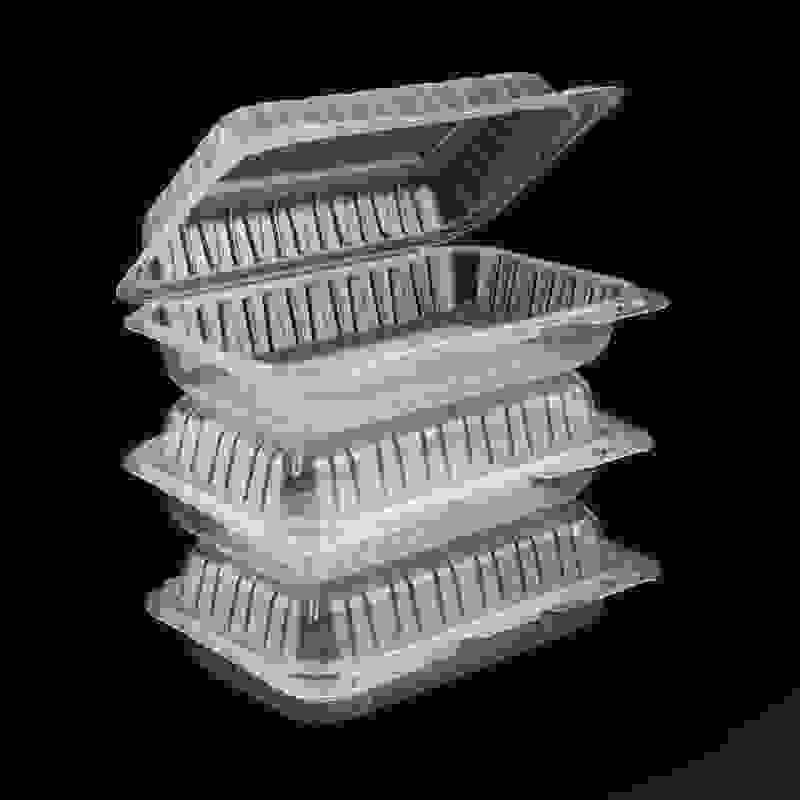 [Sample Request]9"x6" 1-Compartment Clear Plastic Hinged Take-Out Container
