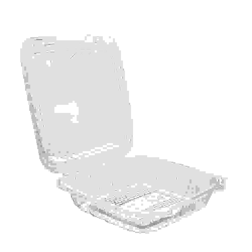 [Sample Request]7.5"x7.5" 1-Compartment Clear Plastic Hinged Take-Out Container