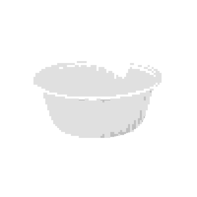[Sample Request]40 oz. White Round Heavy Weight Container with Lid - 150/Case