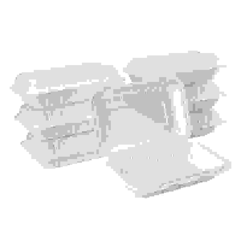 [Sample Request]9"x6" 1-Compartment Mineral-Filled Plastic Hinged Take-Out Container - 250/Case
