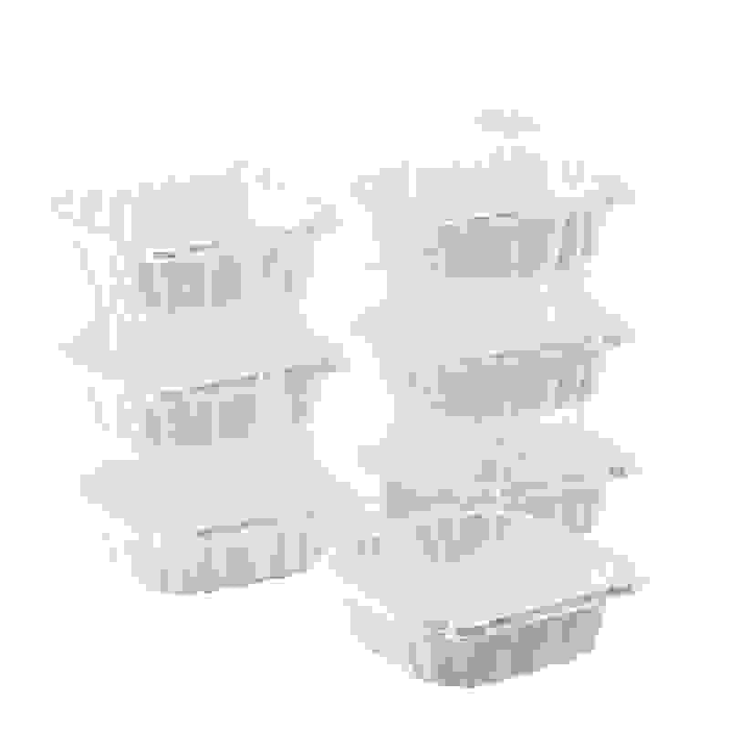 [Sample Request]6"x6" 1-Compartment Plastic Hinged Take-Out Container