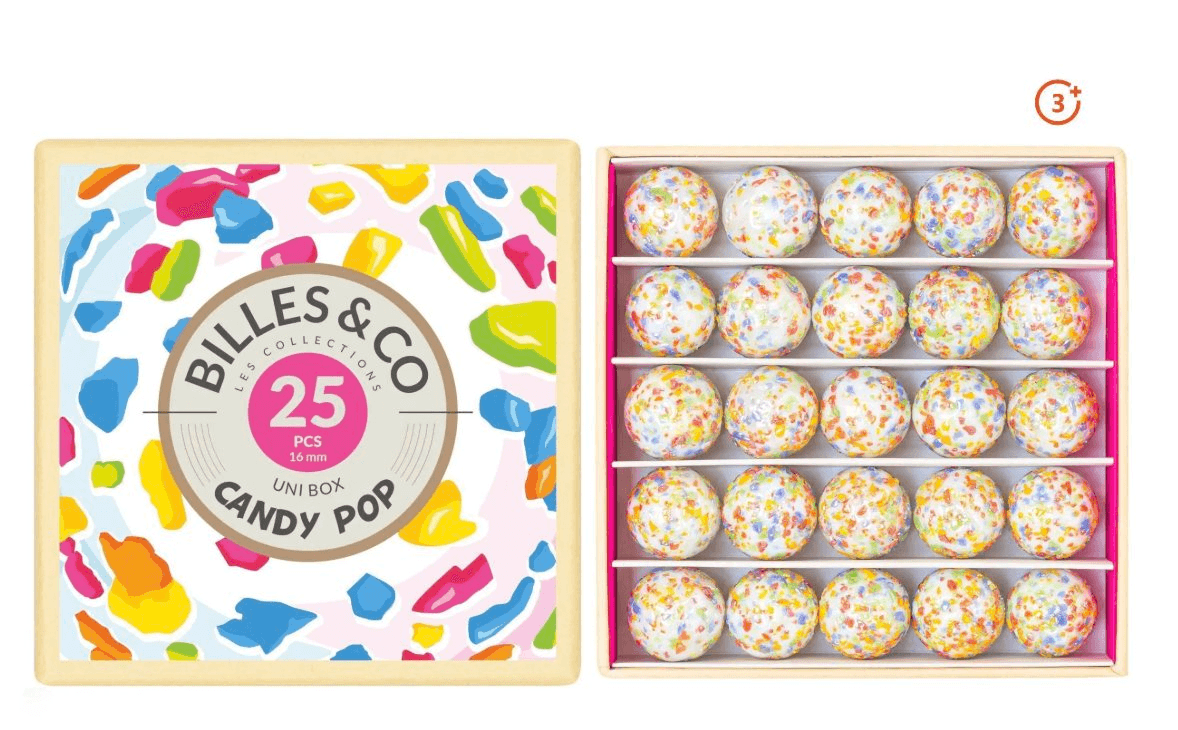 糖果泡泡玻璃彈珠組|25顆閃亮登場 CANDY POP UNI BOX- 25 Pack