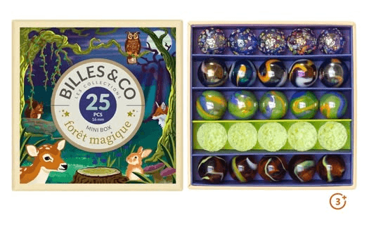 魔法森林|玻璃彈珠珍藏組(25顆)Magic Forest Marbles - Mini Box- 25 Pack