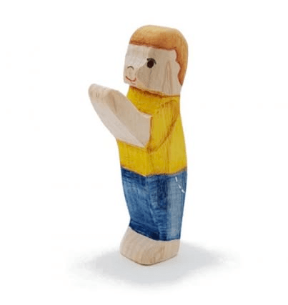 木製小男孩人偶(淺膚色) Little Boy Wooden Figure / Light Skin