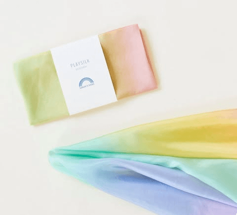 柔和彩虹絲巾(中尺寸) Soft Rainbow Playsilk