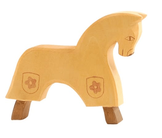 童話騎士系列|黃色比武馬(Horse for Knight Yellow)木製手工公仔
