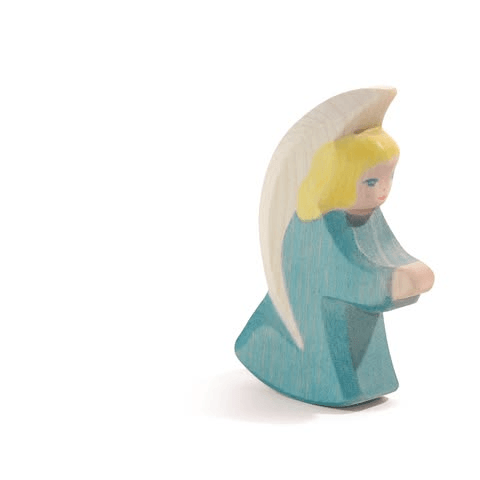 節慶系列|小天使(土耳其藍)Little Angel Turquoise 木製手工公仔