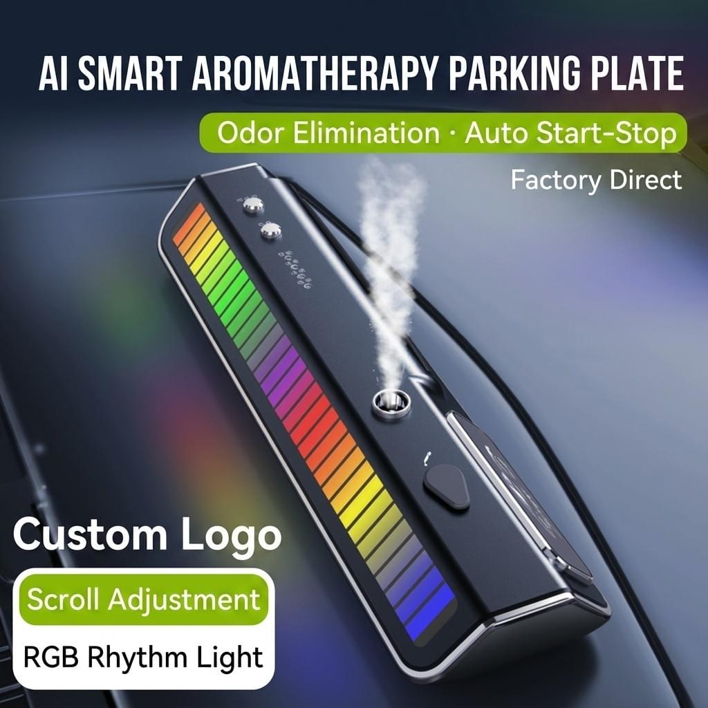 Smart Car Parking Number Plate with Voice-Activated RGB Rhythm Light