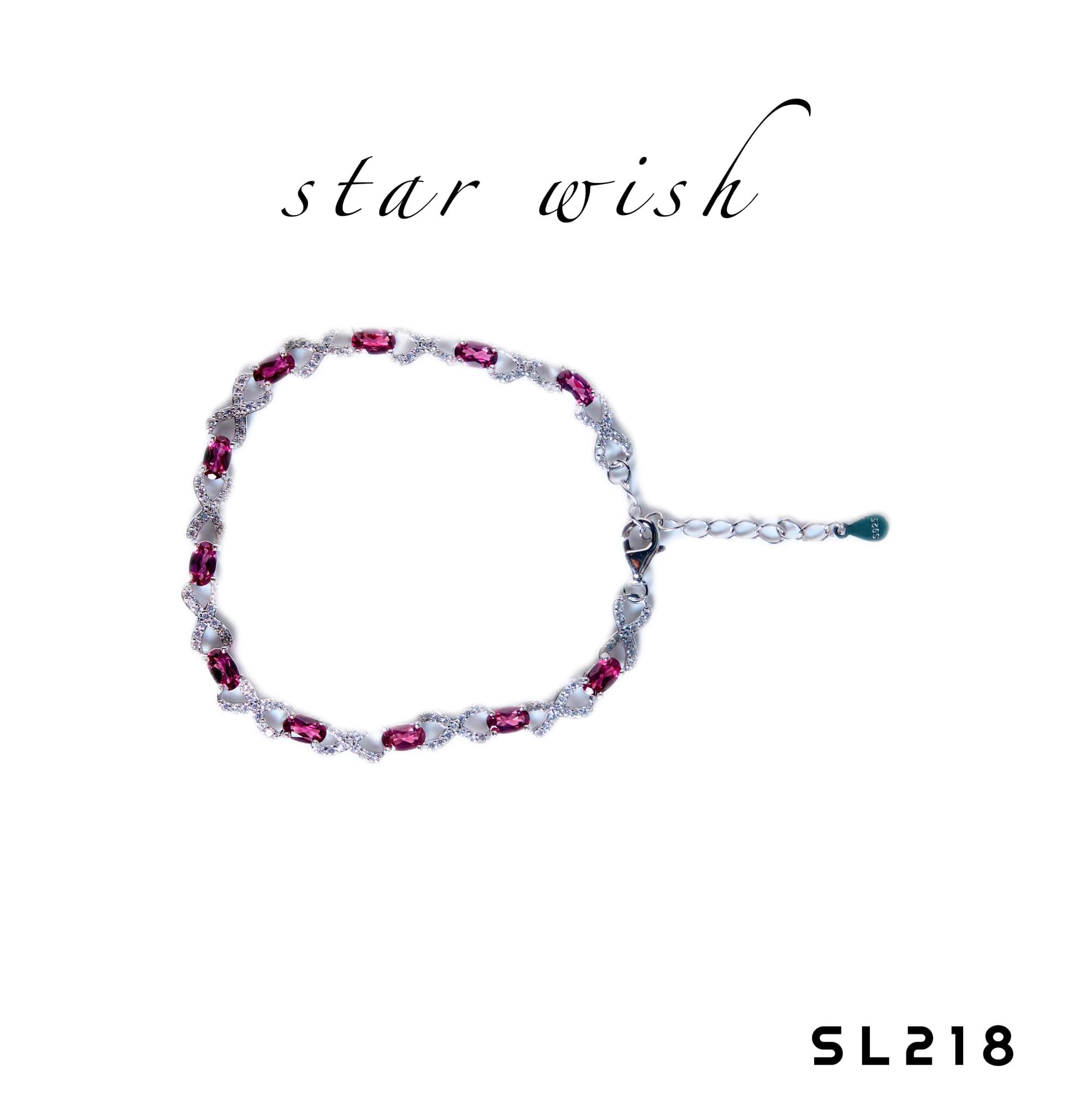 S925銀 美鋁石榴石手鏈 SL218